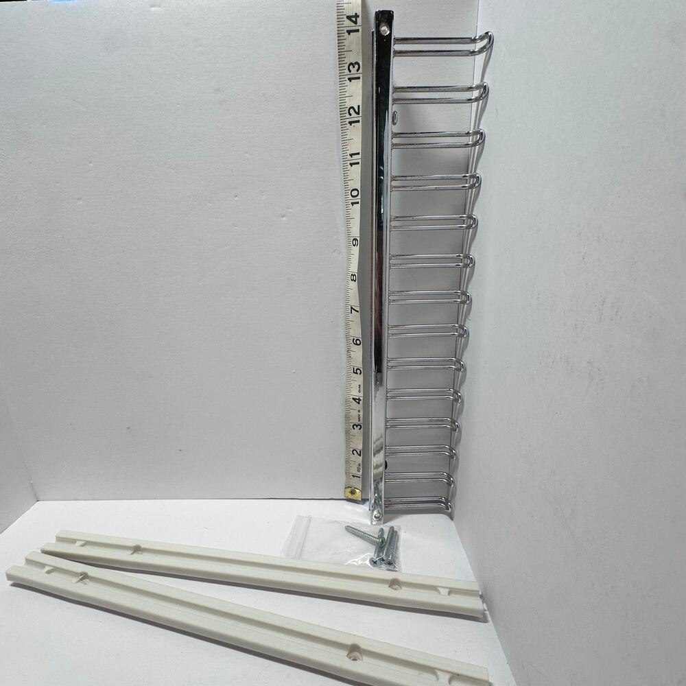 Closet Made Chrome Shiny Silver Tie Belt Scarf Rack Organization Set of 2